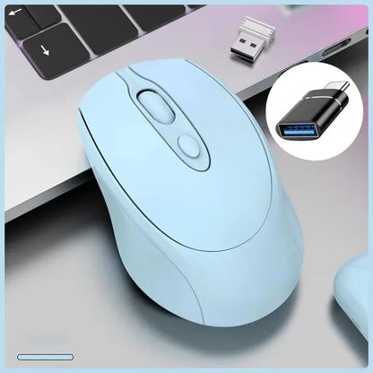 MissionFit Bluetooth Wireless Mouse Rechargeable 2.4G Silent Wireless Mouse for PC, Laptop, MacBook & Tablet with Adjustable DPI