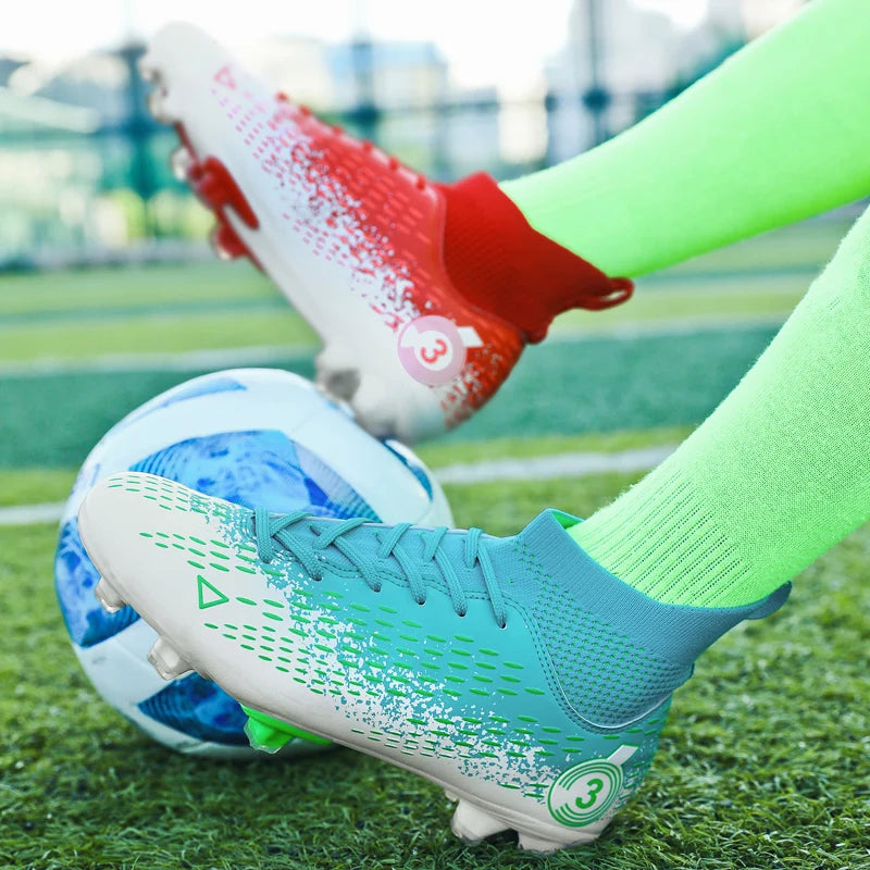 Size 31-45 Men's Soccer Shoes Women Football Boots Kids Soccer Cleats Traning Sneakers Teenagers Breathable Sport Footwear