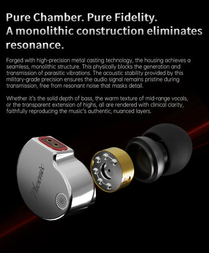 CCA Phoenix Wired Earphones Dynamic Drive LCP Diaphragm Music Headphone With Detachable Cable Noise Reduction Gaming Earphones