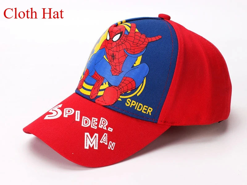 Figurka z anime Marvela Spider-Man – czapka z daszkiem z motywem kreskówkowym, bawełna i poliester, czapka z daszkiem dla chłopców i dziewcząt, akcesoria do nakryć głowy, prezent urodzinowy dla dzieci