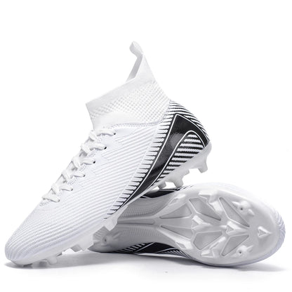 Scarpe da calcio Professional Grass AG FG con tomaia integrata in tessuto PU e suola resistente in TPU, antiscivolo e resistente all’usura, calzature per ragazzi