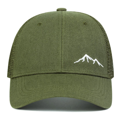 Unisex Minimalist Mountain Embroidery Baseball Net Caps Spring and Summer Outdoor Adjustable Casual Hats Sunscreen Hat