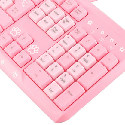 104 Keys USB Wired Keyboard Ultra Thin Cute Cartoon Ergonomic Computer Keyboard Plug and Play for Home PC Laptops