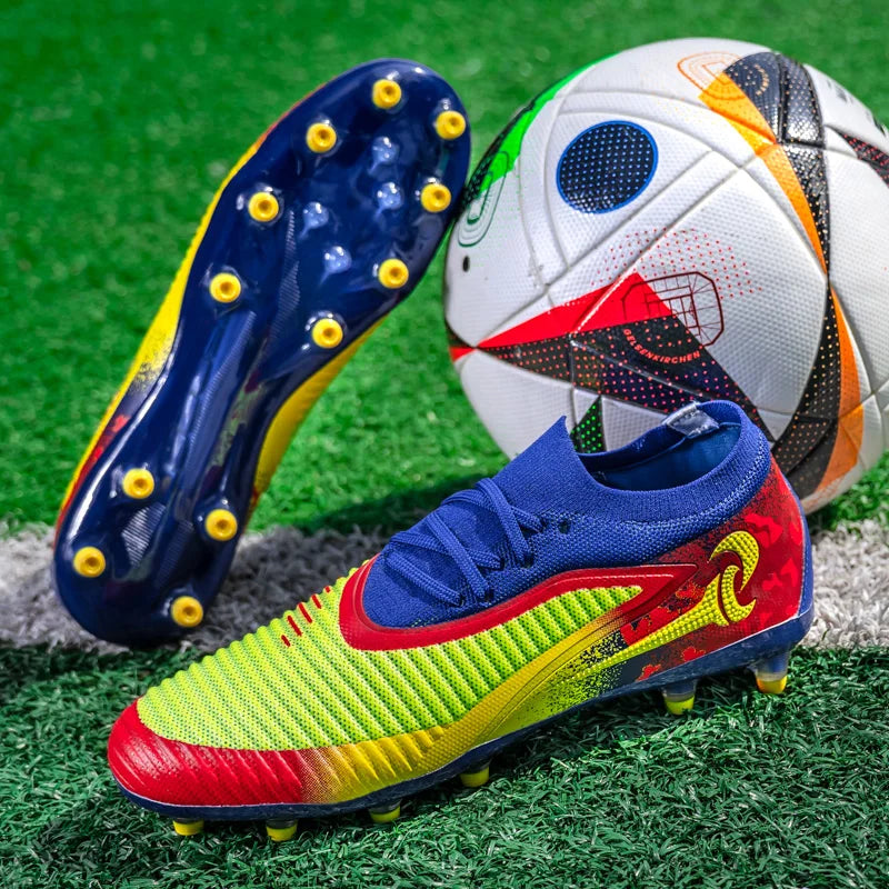 Chaussures de Football pour hommes, crampons de société, bottes professionnelles de terrain de Football en plein air, chaussures d'entraînement sur gazon, baskets à pointes longues