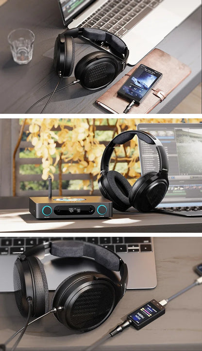 Auriculares audiófilos magnéticos planares FiiO JT7 – Auriculares HiFi con cable circumaurales con transductor de 95x86mm, diadema ajustable y cable de 4.4mm/3.5mm