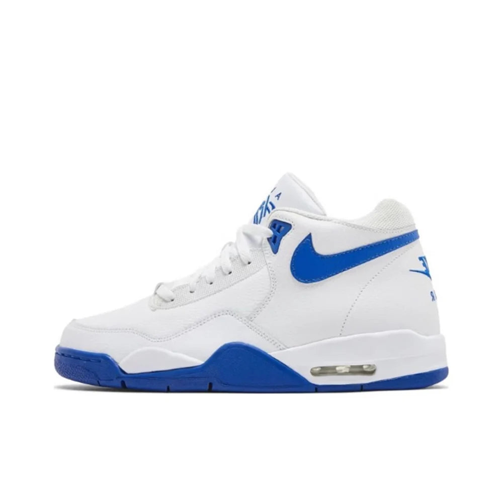 Nike Flight Legacy: zapatillas de baloncesto retro de caña media, cómodas y versátiles, para hombre, en blanco y azul, BQ4212-103