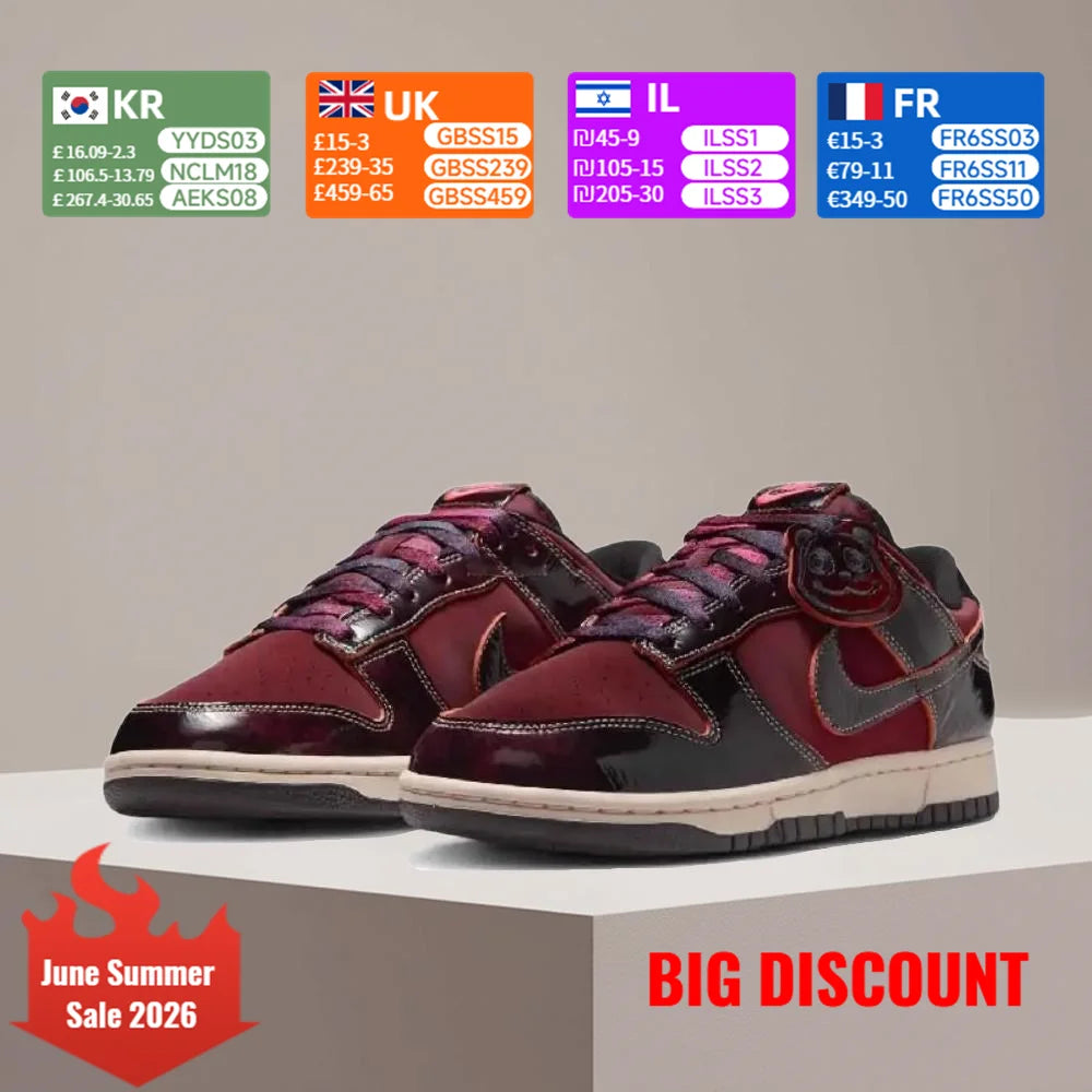 Nike Dunk Low Burgundy – protisklzové, odolné retro tenisky s nízkym zvrškom, unisexový štýl, HQ1965-600