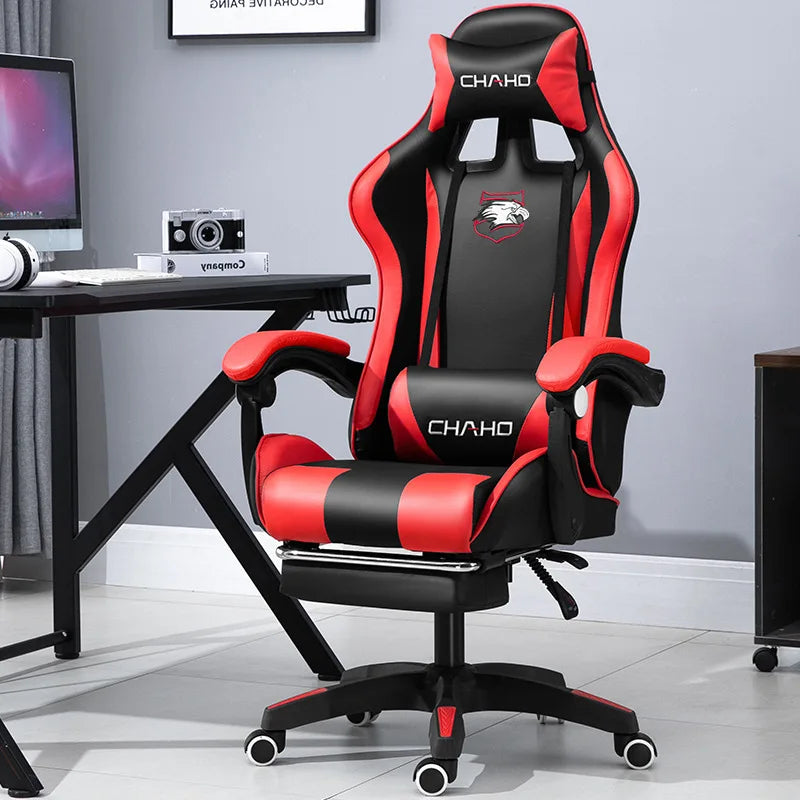 2025 New computer chair Green gaming chair PU leather office swivel chair lift bedroom furniture fashion sillas gamer chair
