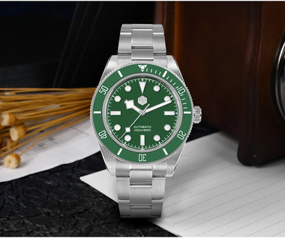 San Martin 40mm NH35 Automatic Men Diving Watch 20ATM Waterproof BB58 Sapphire Wristwatch BGW-9 C3 Luminous Reloj SN0008C/D