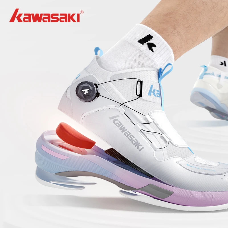 Kawasaki King Series 2.0 Professional Badminton Shoes For Men Women Anti-Twist Sports Original Men's Tennis Shoes Sneakers A3311