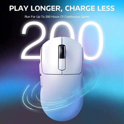 ATTACK SHARK X3 Wireless Gaming Mouse, Ultra-Light 49g Ergonomic Gaming Mouse with PAW3395 Sensor, Tri-Mode Bluetooth/2.4G/USB, 26K DPI Programmable Mouse