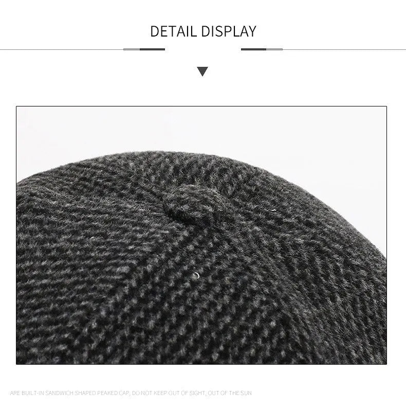 Cappellino da baseball in maglia di lana per l'inverno con paraorecchie - Cappellino da baseball da uomo, cappelli caldi e imbottiti con paraorecchie - Cappellini sportivi da golf - Snapback