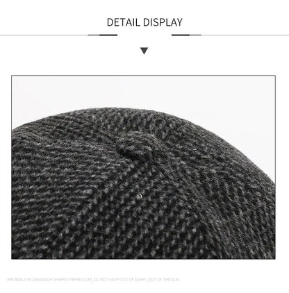 Cappellino da baseball in maglia di lana per l'inverno con paraorecchie - Cappellino da baseball da uomo, cappelli caldi e imbottiti con paraorecchie - Cappellini sportivi da golf - Snapback
