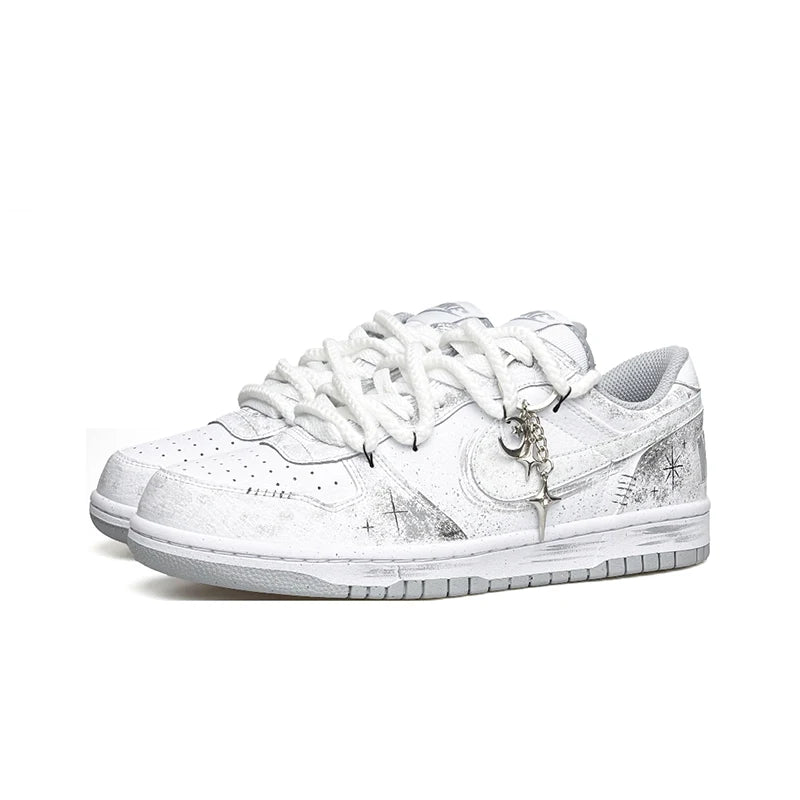 Custom Sneakers Nike Dunk Low "Wao" Special Gift Bag Edition High Street Deconstructed Hand-Painted Oriental Gradient For Men