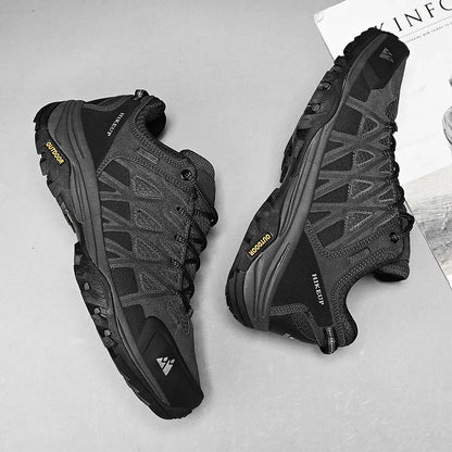 HIKEUP Fashion Outdoor Shoes Hiking Men's Sports Casual Mountain Trekking Boots Camping Sneakers for Men Non-slip Wear-resistant