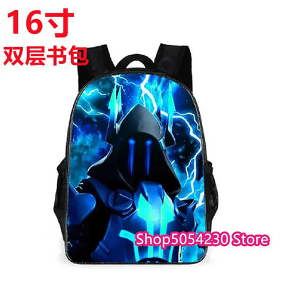 Mochila Fortnited 3PCS para Rapazes, Victory Game, 16 Polegadas, Resistente à Água, Mochila Pré-Escolar, Mochilas Escolares Fixes para o Ensino Básico