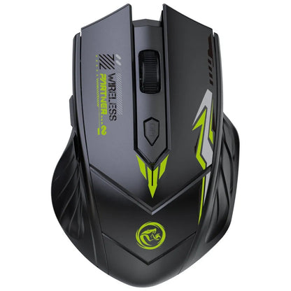 Wireless Gaming Mouse 2.4G Bluetooth Rechargeable Silent Mouse, Dual Mode Wireless Gaming Mouse with 6 Buttons, Adjustable DPI, Ergonomic Mouse for PC, Laptop & Mac