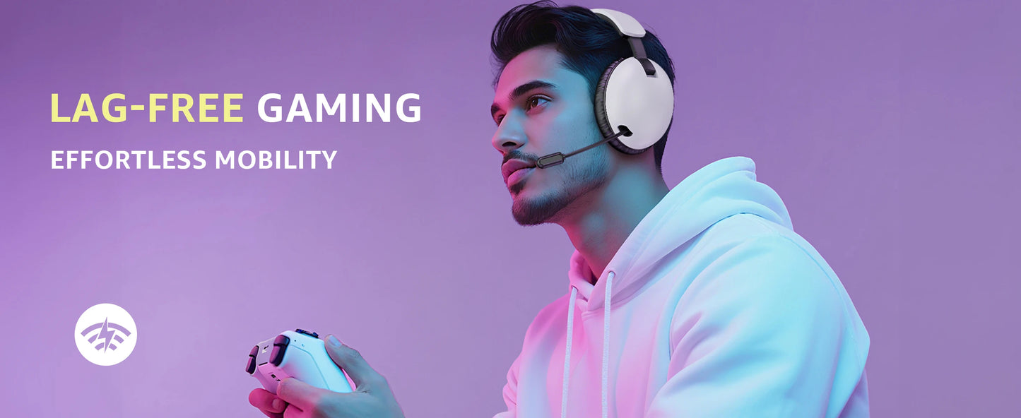 Acinaci BL500 Wireless Gaming Headset 2.4G Bluetooth 5.3 & Wired – Noise Cancelling Mic, 30H Battery, 50mm Drivers for PC, PS5, PS4