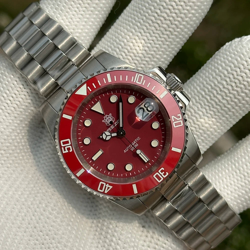 Steeldive New Watch SD1953C Water Ghost Diver Watch Men 300M Waterproof Sapphire Glass Ceramic Bezel NH35 Automatic Men Dive Wat