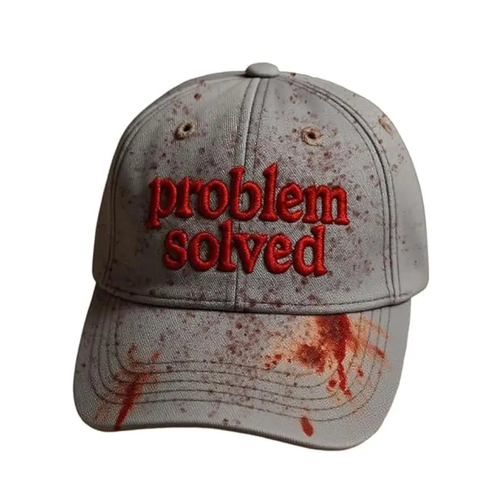 Halloween Theme Embroidery Problem Solved Bloody Hat Horror Baseball Suitable For Halloween Party Cosplay Props Gifts