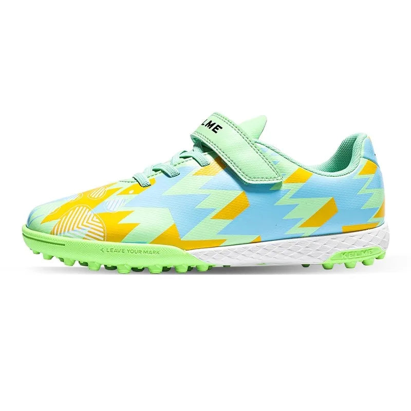 Kelme Children's Soccer Shoes TF Nail Shoes for Elementary School Students Artificial Grass Five-a-Side Football Shoes