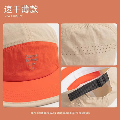 Udendørs camping solcreme hurtigtørrende farveafstemte baseballkasketter til kvinder sommer let og åndbart retro 5-panels herrehat