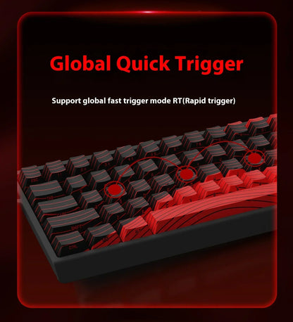 Madlions Mad 60He Magnetic Switch Mechanical Keyboard MAD68 Wired Keyboard Mad60he Custom MAD68he E-sports Gamer Keyboard Gifts