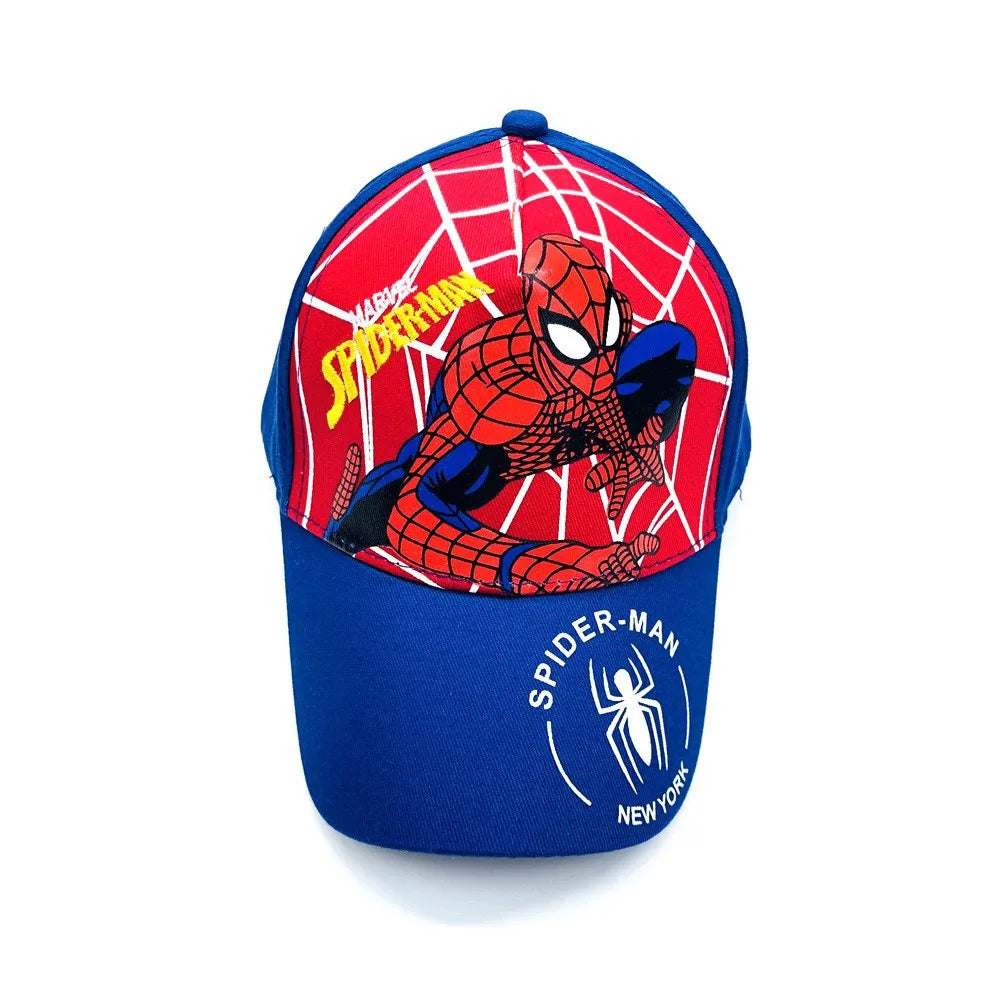 Summer children's hat, Marvel Spider-Man cartoon sun hat, net hat