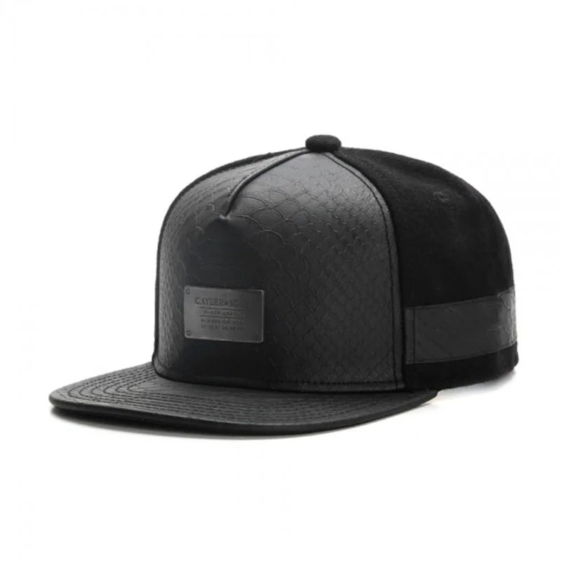 Cappellino da baseball in pelle del marchio Fashio per uomo e donna, stile HipHop, cappellino Snapback Knight, K-pop, per adulti, casual, da esterno, di design, Gorras Hombre