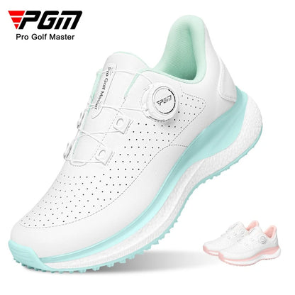 PGM Women Golf Shoes Summer Heat Dissipation Breathable Holes High Elasticity Height Outdoor Sports Sneakers XZ430