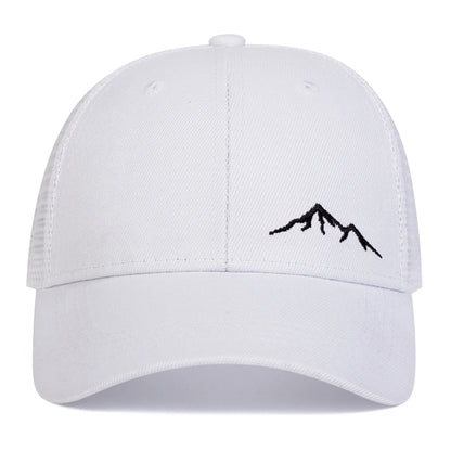 Unisex Minimalist Mountain Embroidery Baseball Net Caps Spring and Summer Outdoor Adjustable Casual Hats Sunscreen Hat