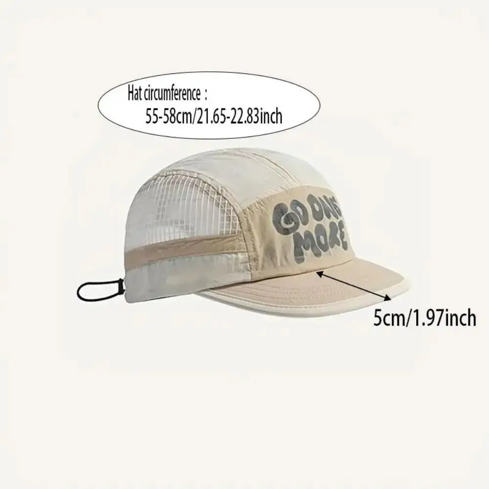 Baseballkappe mit weicher Krempe, schnell trocknend, Retro-Stil, 5-Panel, Sonnenschutz, atmungsaktiv, Freizeitkappe, Hip-Hop-Kappe, Mesh-Laufkappen