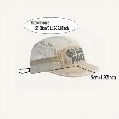 Baseballkappe mit weicher Krempe, schnell trocknend, Retro-Stil, 5-Panel, Sonnenschutz, atmungsaktiv, Freizeitkappe, Hip-Hop-Kappe, Mesh-Laufkappen