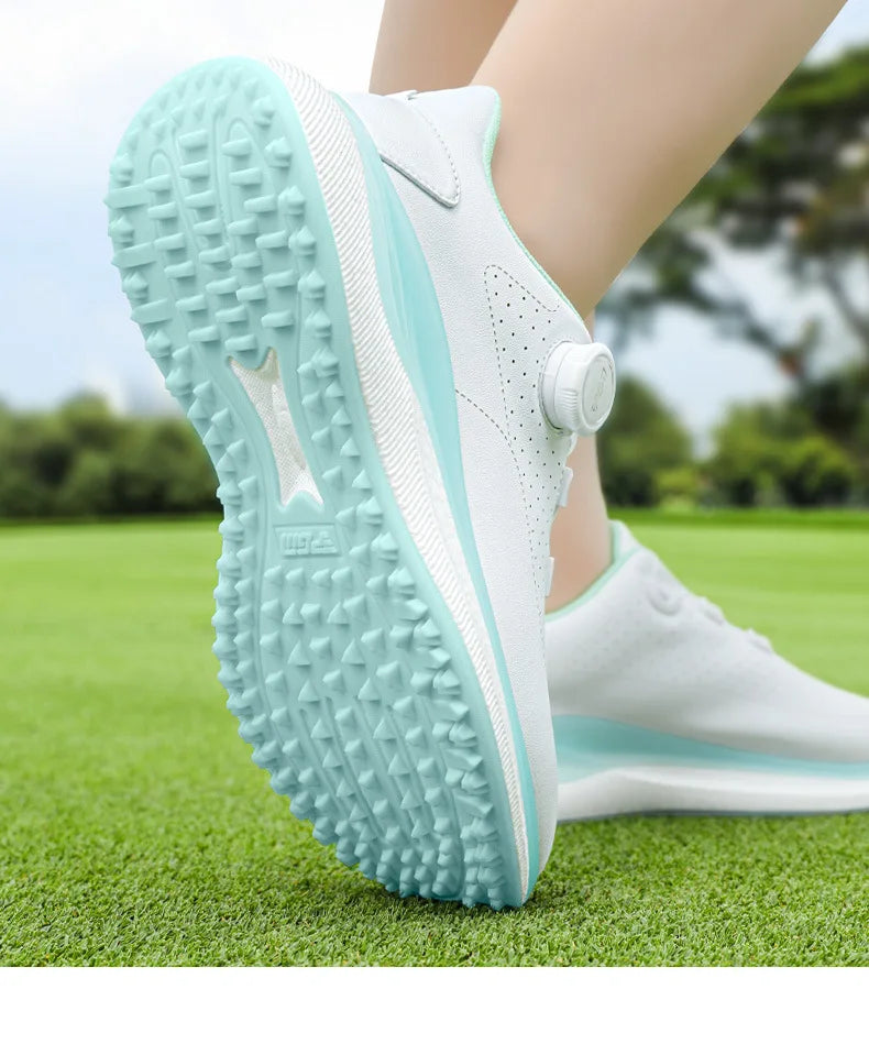 PGM Women Golf Shoes Summer Heat Dissipation Breathable Holes High Elasticity Height Outdoor Sports Sneakers XZ430