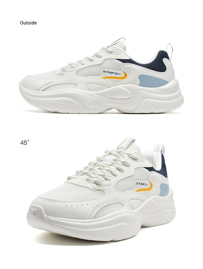 Sapatos casuais Xtep para homem: novidade de verão, em malha respirável, sola grossa, com salto, leves, para jovens, sapatos desportivos de moda 875319320001