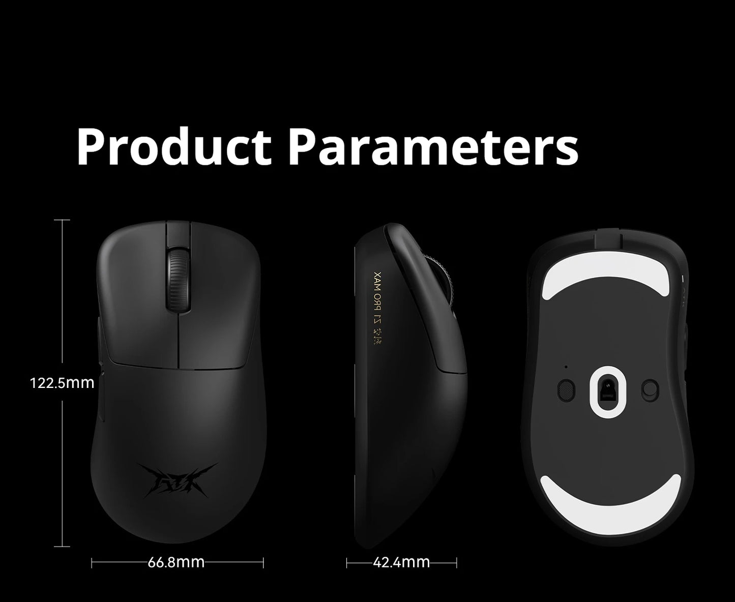 ATK Z1 Pro Max Ultra Wireless Gaming Mouse PAW3950, 8K Polling Rate, 0.39ms Low Latency, 30,000 DPI Ergonomic Gaming Mouse