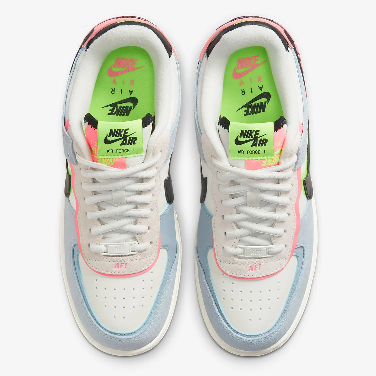 Nike Originals Herren Air Force 1 Shadow AF1 Pink-Blau Macaron Freizeitschuhe CU8591-101