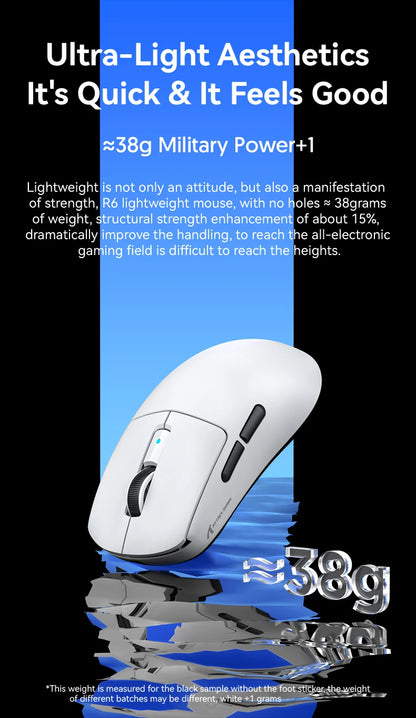 Attack Shark R6 Gaming Mouse Ultra-Light Wireless 8K, Tri-Mode PAW3950 24000 DPI Gaming Mouse with Bluetooth & Wired Connectivity