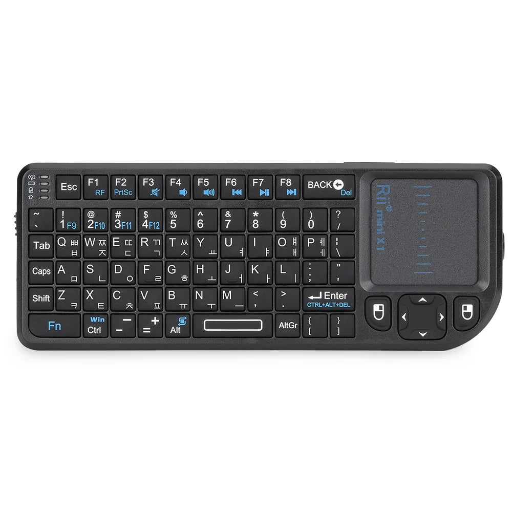Original Rii X1 2.4GHz Mini Wireless Keyboard English/RU/ES/FR Keyboards with TouchPad for Android TV Box/PC/Laptop