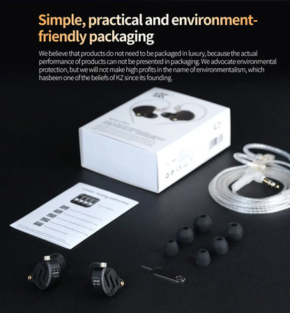 KZ ZS12 PRO X Hybrid Dynamic Balanced Armature IEM Earphones, HiFi In-Ear Monitor Headphones with Detachable Silver-Plated Cable, Studio-Grade Wired Earbuds