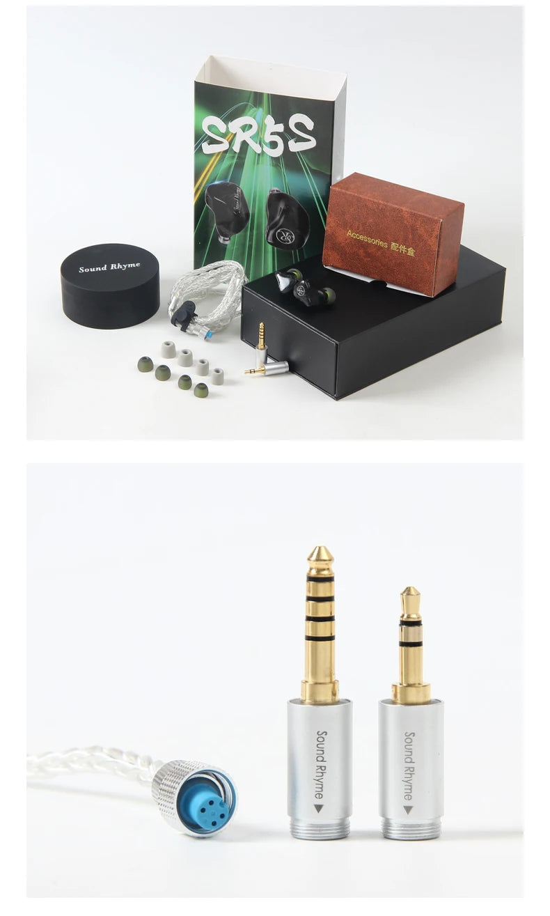 Son Rhyme SR5S Knowles 4Ba + 1Dd hybride écouteur 2Pin 0.78mm Hifi Audiophile dans l'oreille moniteur Iems avec câble modulaire 3.5Mm/4.4Mm