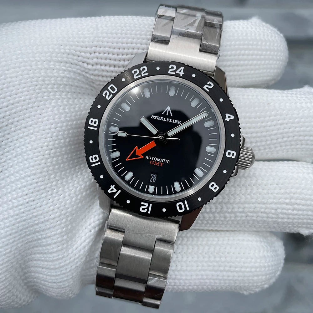 STEELFLIER SF793 NEW Automatic Mechanical Luxury Wristwatch NH34 Movement Synthetic Sapphire 20Bar Waterproof Men Luminous Watch