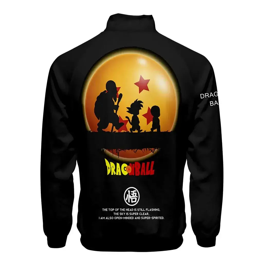 New Fashion Dragon Ball Print Stand Collar Zipper Hoodie Men Women Zipper Hoodies Jackets Long Sleeve Sport Hip Hop Sweatshirts, Produit gaming premium Fraquane