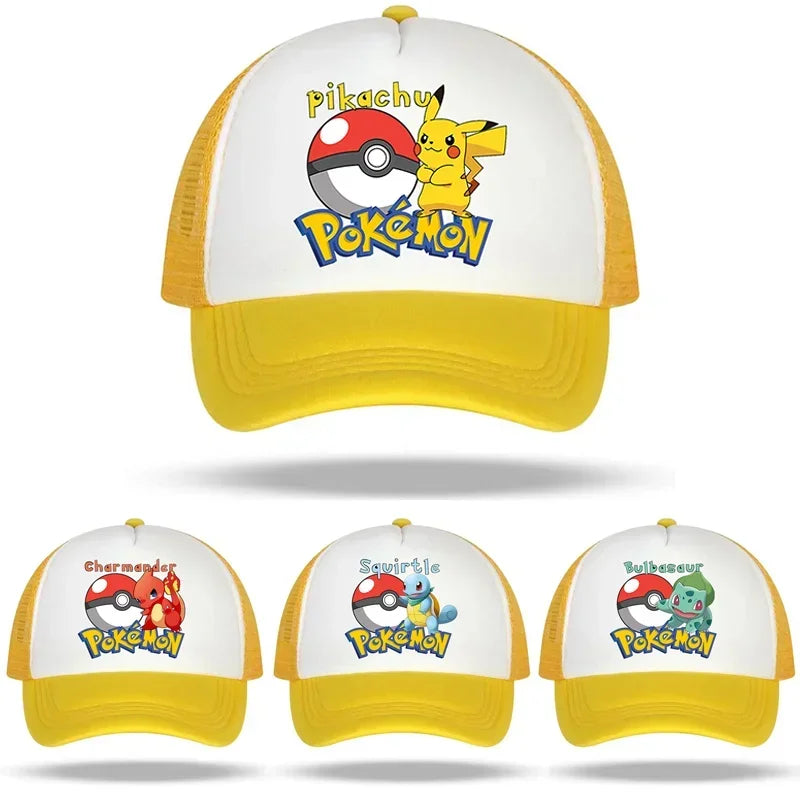 Pokemon Pikachu Baseball Cap Girls Women Hip Hop Yellow Hat Adult Lover Summer Sunhat Parent-child Outdoor Sport Shade Cap Gift