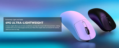 ATTACK SHARK X3 Wireless Gaming Mouse, PixArt PAW3395 Sensor, 26K DPI, 49g Ultralight, Tri-mode 2.4G/Bluetooth/Wired, for PC/MAC