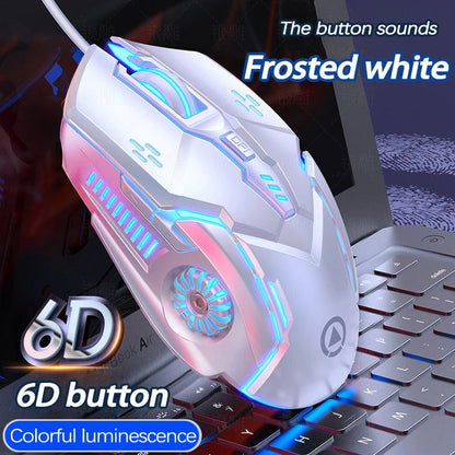 UTHAI G5 Wired Gaming Mouse 3200 DPI RGB LED Gaming Mouse with 6 Programmable Buttons, USB Ergonomic Gaming Mouse for PC, Laptop & Esports