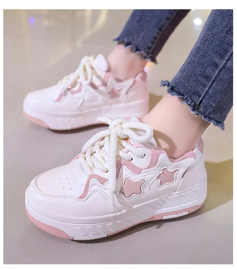 Chaussures de roller pour enfants - Roues rechargeables, couleurs tendance, finition brillante, pour les anniversaires, pour garçons et filles, chaussures décontractées deux-en-un
