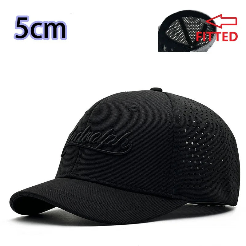Casquettes de baseball à fond fermé, grande taille, en maille respirante, style « trucker », pour hommes à la tête large, casquette de sport haute, extra-large, 60 cm, 65 cm