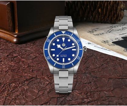 San Martin 40mm NH35 Automatic Men Diving Watch 20ATM Waterproof BB58 Sapphire Wristwatch BGW-9 C3 Luminous Reloj SN0008C/D
