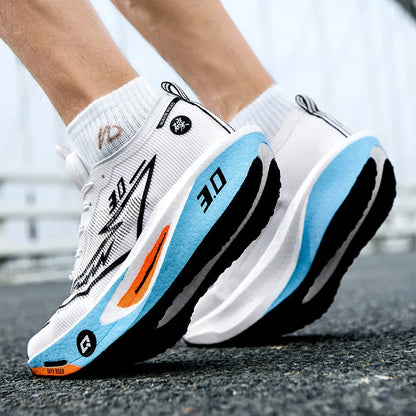 Herresneakers i mesh – komfortable tennissko til mænd – løbesko med Carbon Board 3.0-støddæmpning – til sportstræning og jogging – specialdesignede joggesko